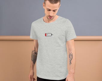Funny 17% Low Battery Tee Shirt – Unisex Summer Phone Design Graphic Top
