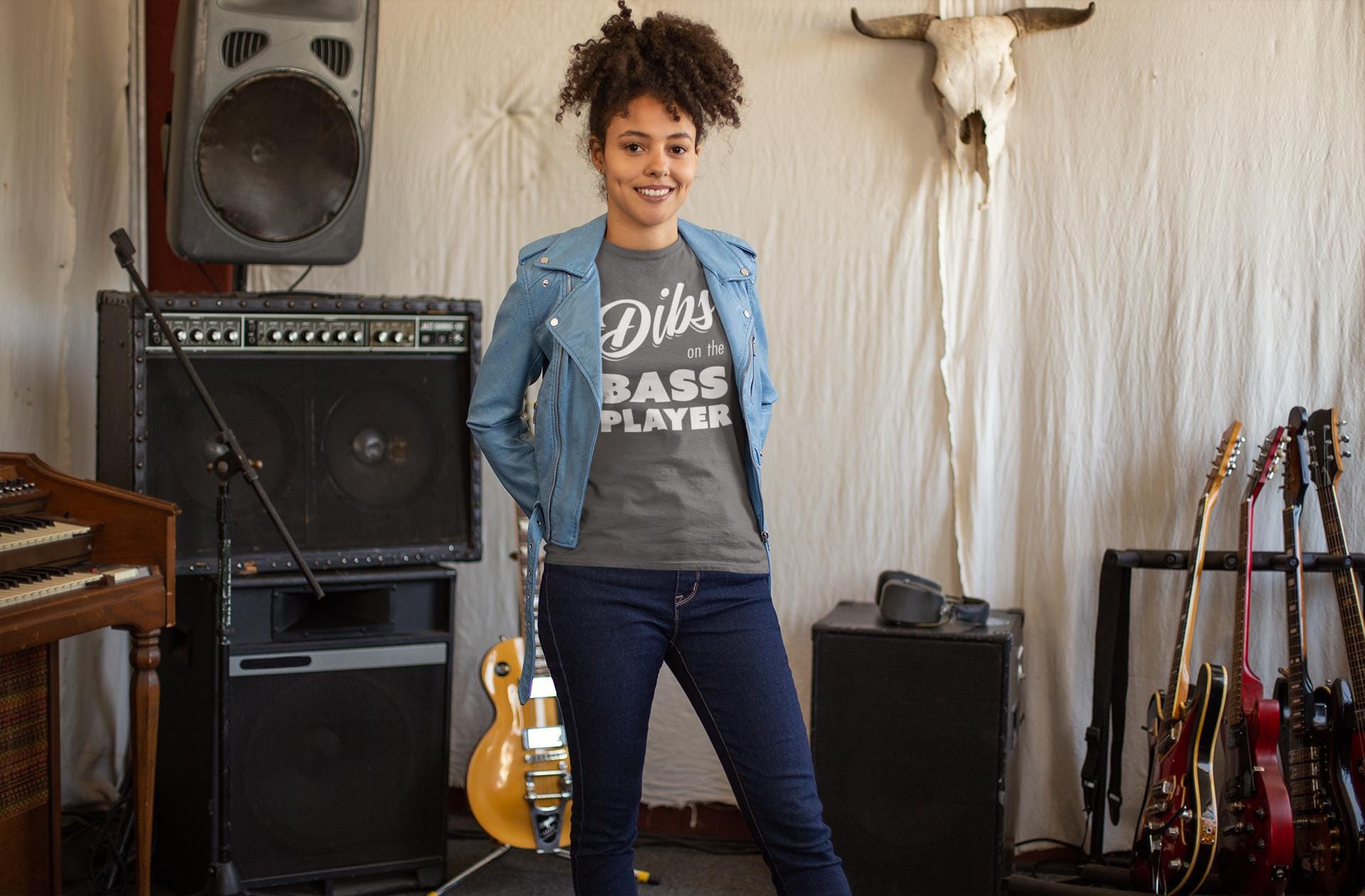 Dibs On Bass Music Humor Gift Tee