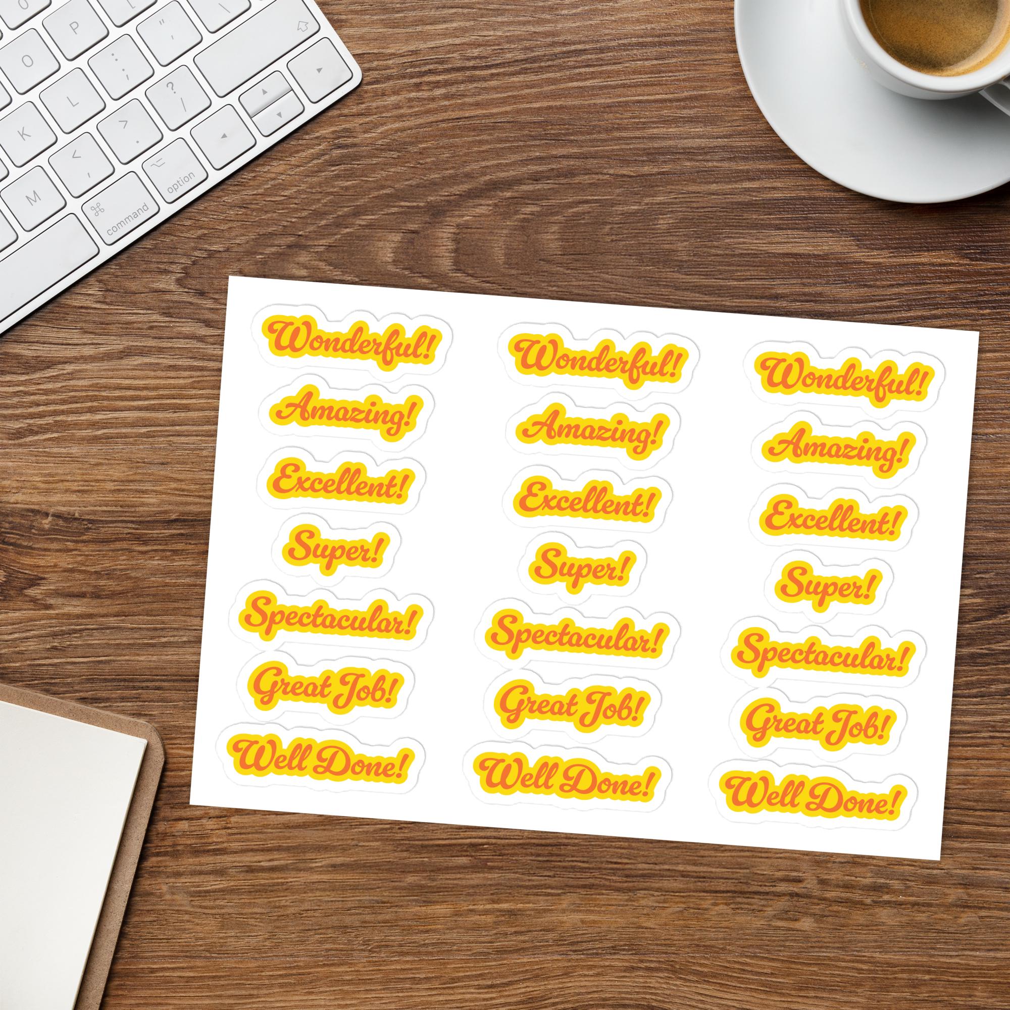 Teacher Yellow Motivational Sticker