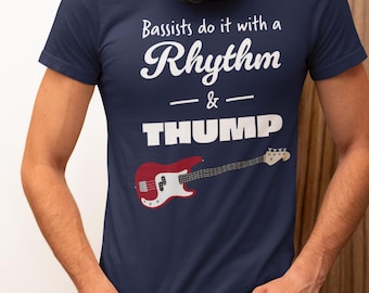 Grappig ritme- en dreungitaarshirt - uniseks bassist muziekhumor T-shirt