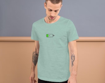 Funny 29% Charging Battery Tee Shirt – Unisex Summer Phone Design Graphic Top