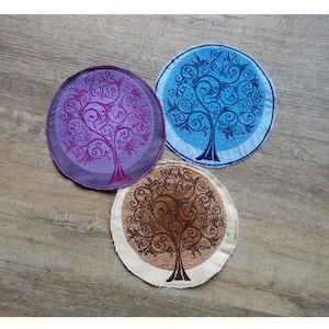 Parche del Árbol de la Vida: Parche con apliques de remolinos de bosque (17 cm)