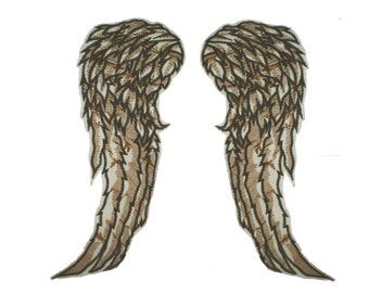 42cm / 16" Daryl dixon the walking dead faux leather full size wings feather angel biker wing patch applique