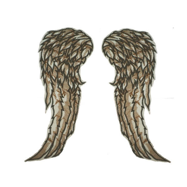 42cm / 16" Daryl dixon the walking dead faux leather full size wings feather angel biker wing patch applique