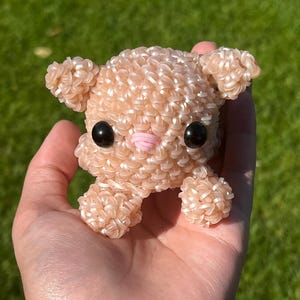 Adorable loomigurumi cat, Rainbow Loom, Plushie