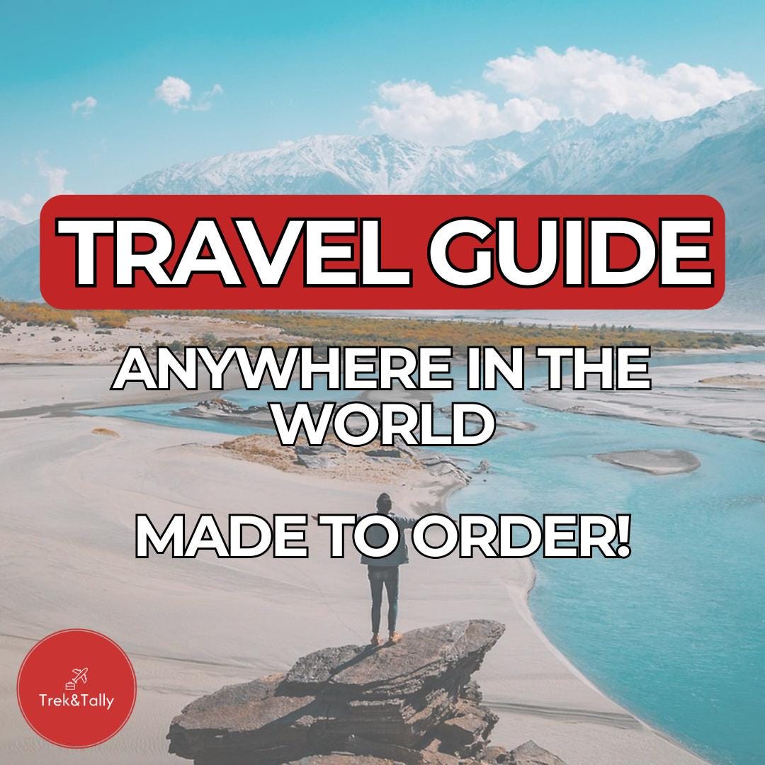 Travel Guide for Anywhere (made to Order) - Etsy