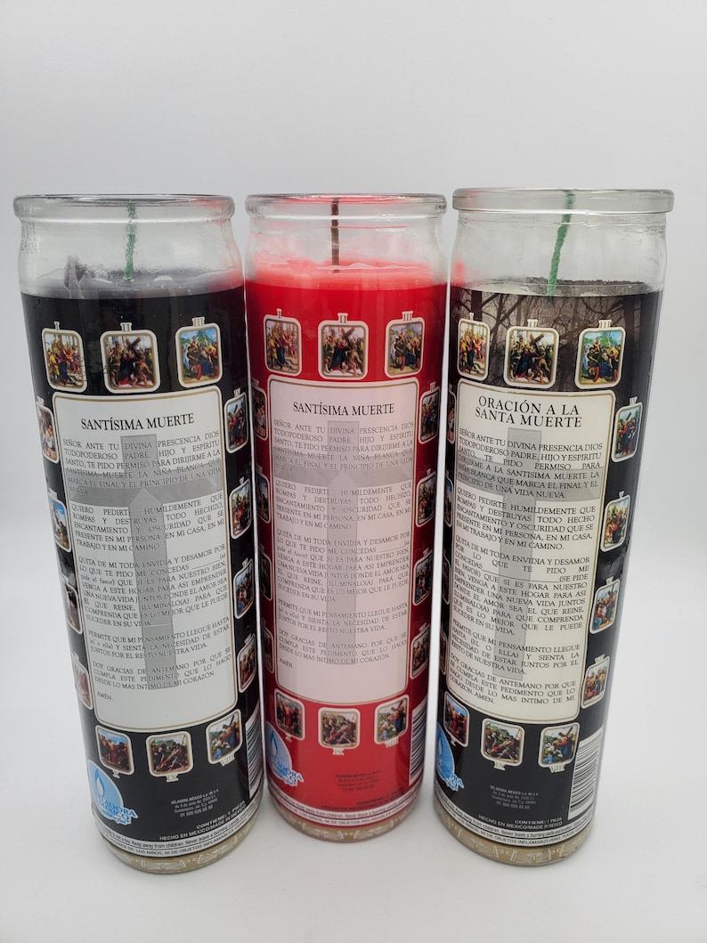 Spanish Ritual Candles Santa Muerte Religious Ritual Candles - Etsy