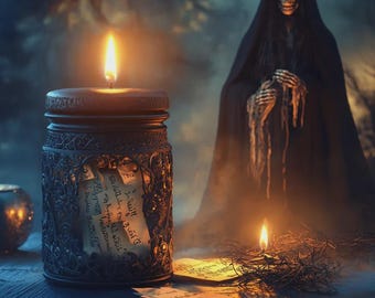 Sweet Divine Justice Group Community Spell Jar • Manifest Justice, Karma & Truth with Santa Muerte La Negra’s Strength + Power