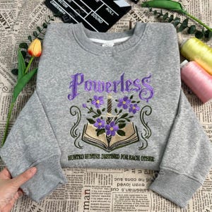 Powerless Laurent Roberts Embroidered Sweatshirt and Hoodie, Powerless Book Merch, Kai Azer Shirt, Paedyn Gray Sweater