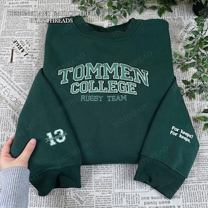 Embroidery Boys of Tommen Sweatshirt, Johnny Kavanagh Hoodie, Binding 13 Book Merch, Tommen College Crewneck
