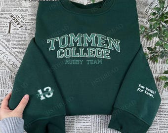 Embroidery Boys of Tommen Sweatshirt, Johnny Kavanagh Hoodie, Binding 13 Book Merch, Tommen College Crewneck