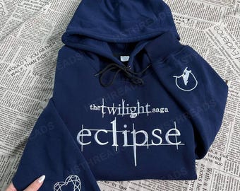 Twilight Inspired Embroidered Sweatshirt and Hoodie, Twilight Saga Eclipse Crewneck, Bookish Shirt, Gift for Her