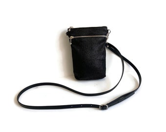 Spring Sale,Black Leather Purse, Leather Cell Phone PouchiPhone 15 Pro Pouch, Galaxy S24 Ultra Case