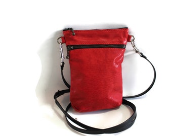 Winter Sale,  Red Leather PurseiPhone 15 Pro Pouch, Galaxy S24 Ultra Case