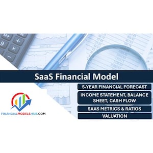 SaaS Financial Model | 5 Year Financial Forecast | Excel Template | Forecasting | Budgeting | Valuation