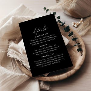 Black Wedding Invitation Suite, Modern Wedding Invite Template ...
