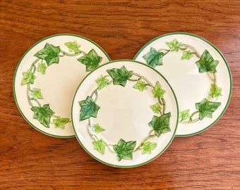Vintage Franciscan Ware American Ivy Bread Plates | Retro Botanical Cottagecore Decor | Circa 1953 - 1958