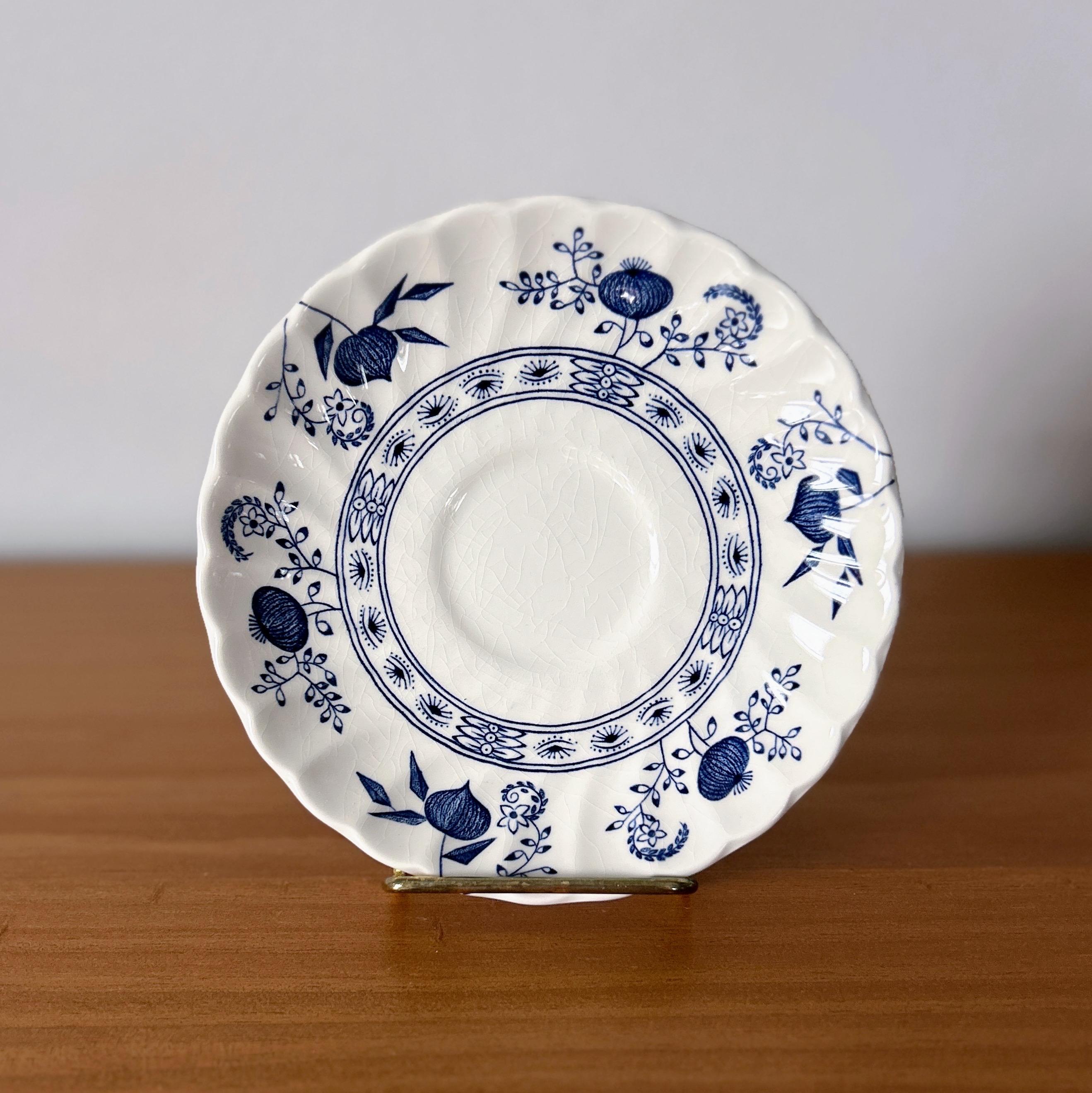 Johnson Brothers 'blue Nordic' Saucer | Vintage English Ironstone