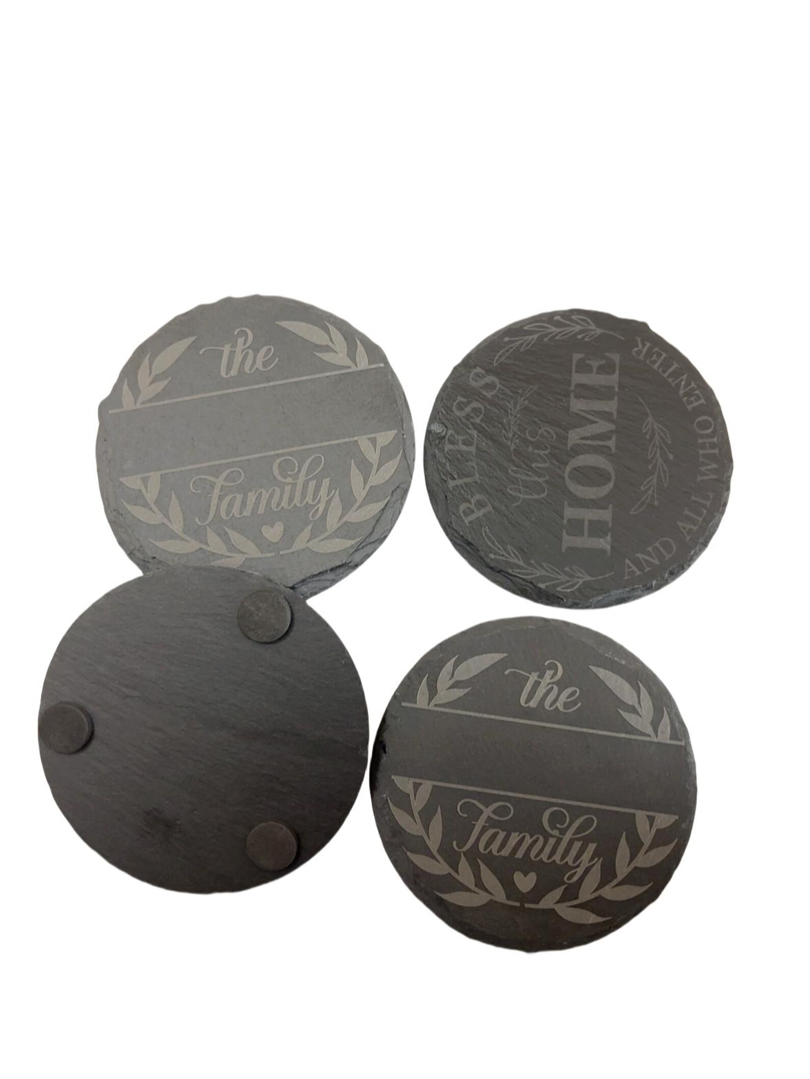 Custom Engraved Slate Coasters X4 - Etsy
