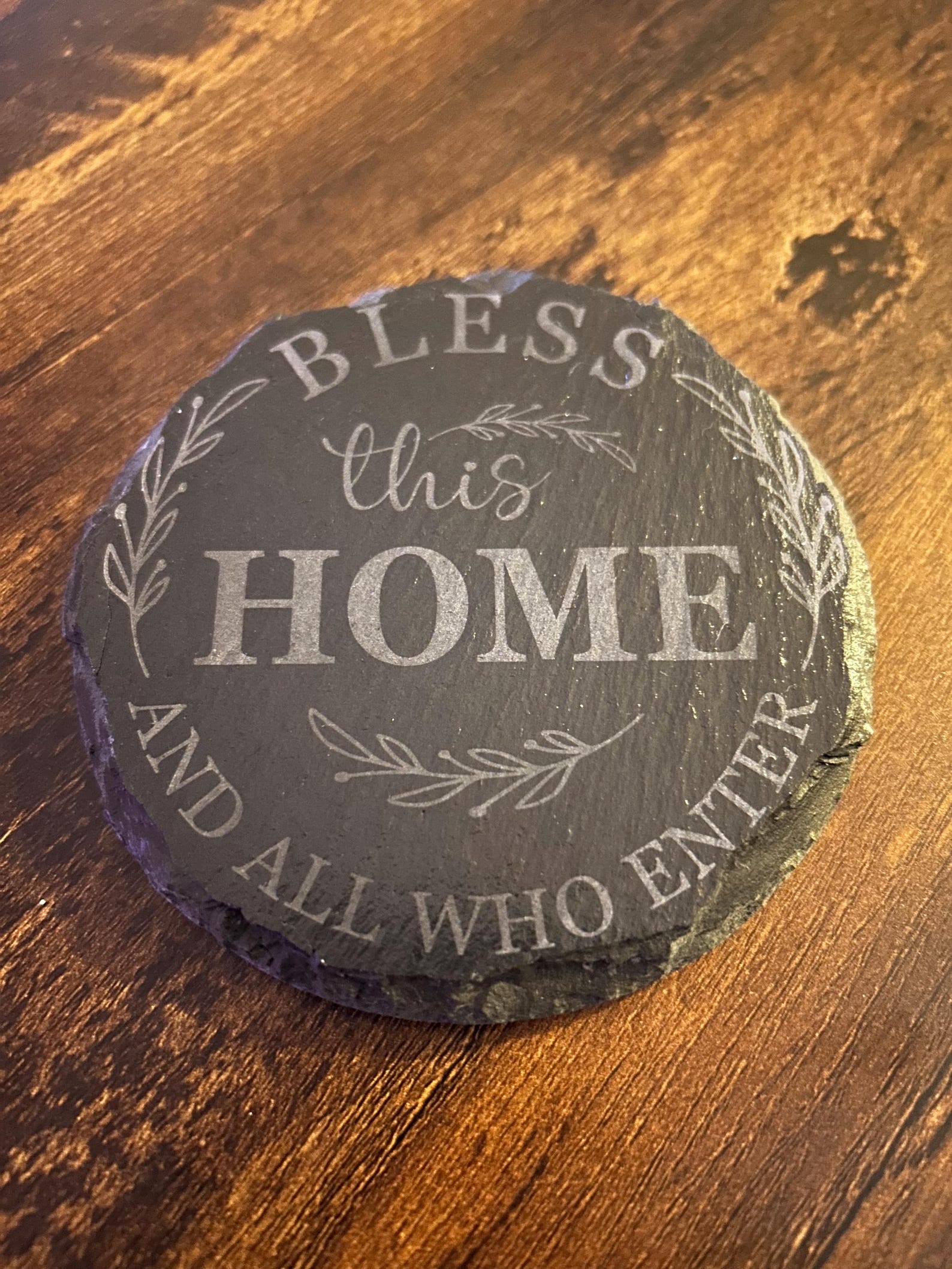 Custom Engraved Slate Coasters X4 - Etsy