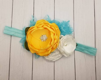 Yellow N' Turquoise headband