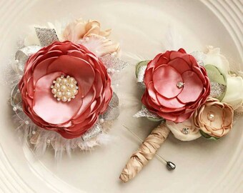 Bridesmaid prom homecoming boutonierre and corsage made to order in any color