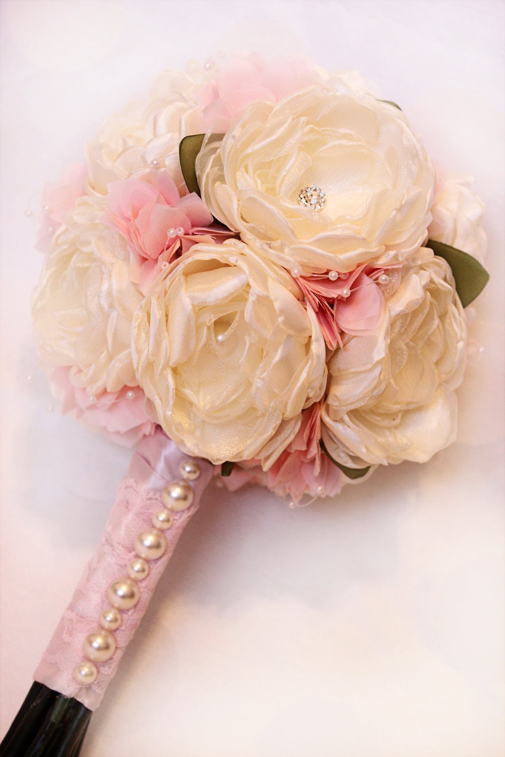 Fabric Flower Bouquet U PICK COLORS With Matching Boutonniere Etsy