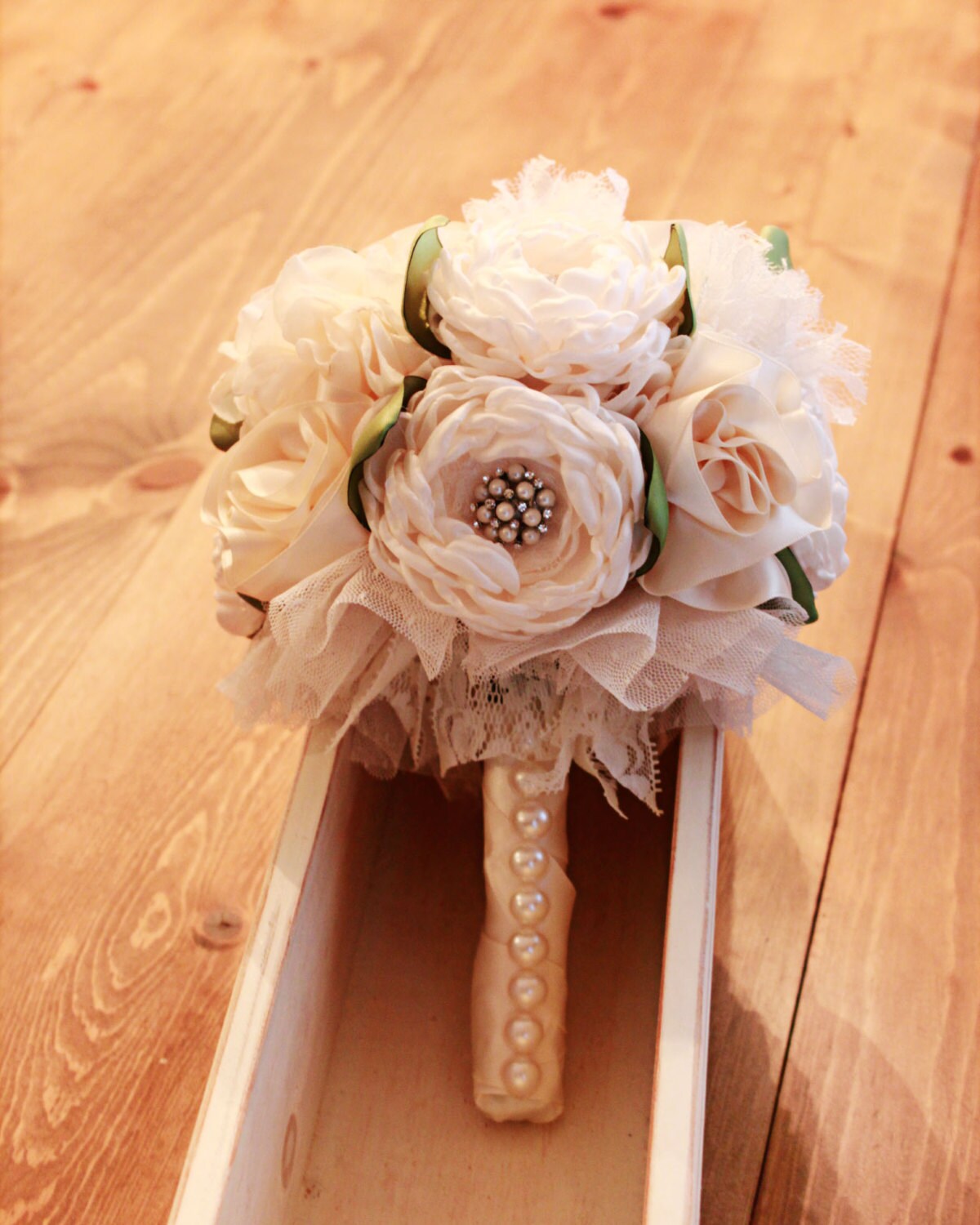 Ivory Wedding Bouquet/keepsake Bouquet/fabric Flower Bouquet Etsy