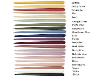 Extra Tall Taper Candles: 40cm Elegant Dinner Candles, 20 Colours available, 15 Hour Burn