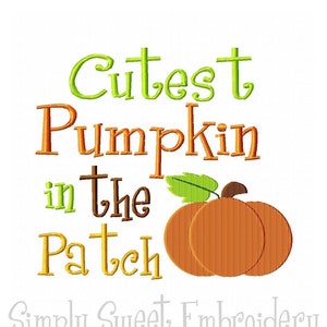 Süßer Kürbis im Flicken Stickmuster