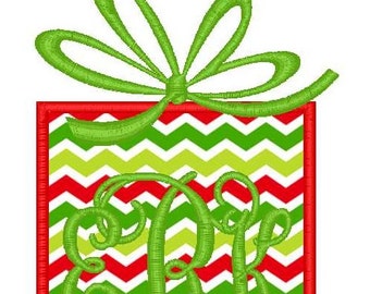 Christmas Present 3 Machine Embroidery Applique Design