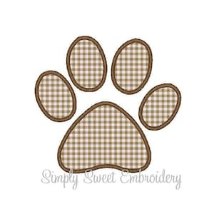 Puppy Paw Print Machine Embroidery Applique Design