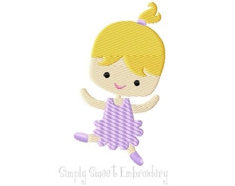 Ballerina Mini Machine Embroidery Design - 5 sizes