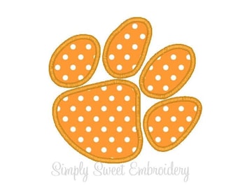 Paw Print Machine Embroidery Applique Design - INSTANT DOWNLOAD