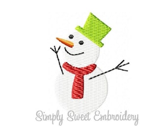 Snowman Mini 2 Machine Embroidery Design