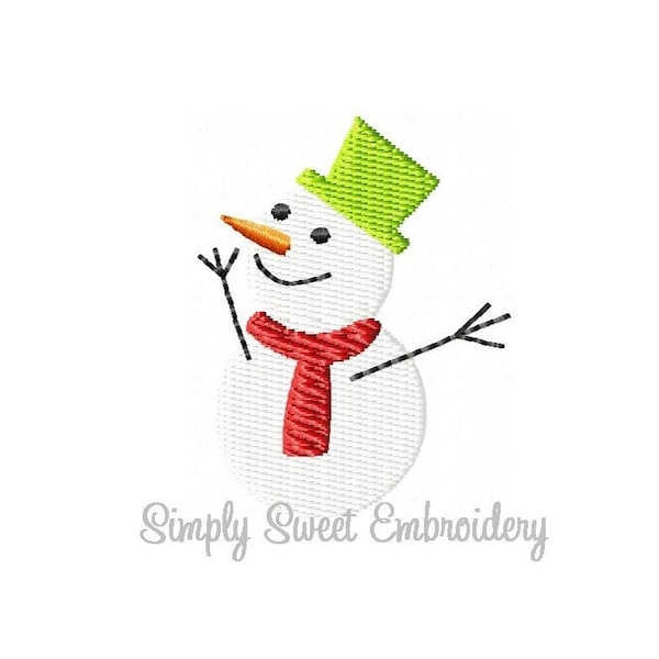 Snowman Mini 2 Machine Embroidery Design