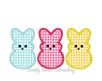 Drei Hasen Maschine Stickerei Applikation Design