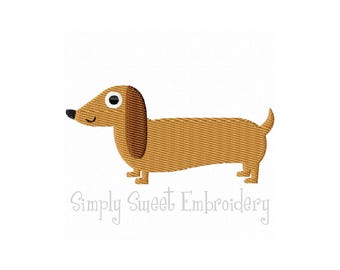 Dachshund Mini Machine Embroidery Design - 6 sizes