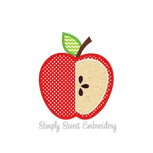Apple 3 Machine Embroidery Applique Design