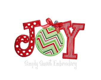 Joy Machine Embroidery Applique Design