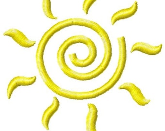 Sun Machine Embroidery Design Mini