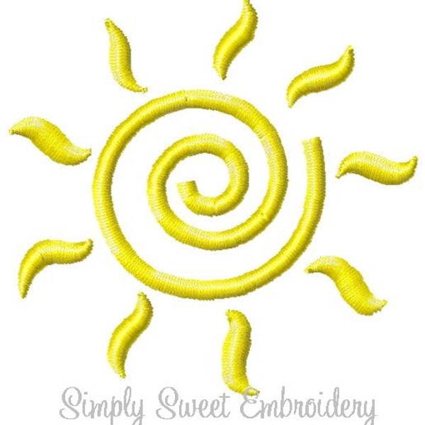 Sun Machine Embroidery Design Mini