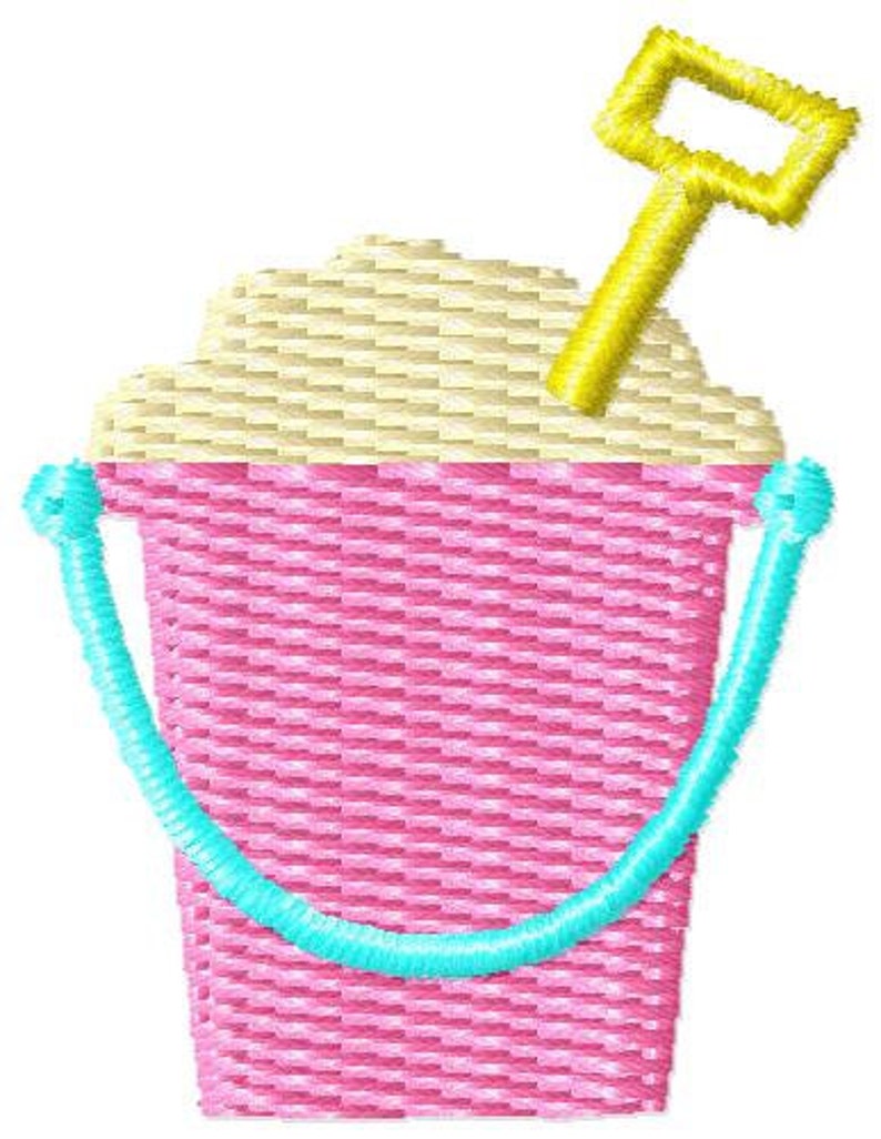 Sand Bucket Mini Machine Embroidery Design Etsy
