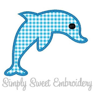 Dolphin Machine Embroidery Applique Design
