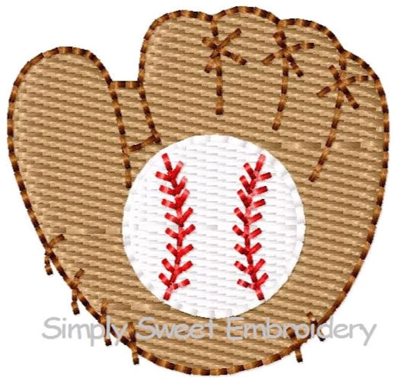 Baseball Glove Mini Machine Embroidery Design Etsy UK