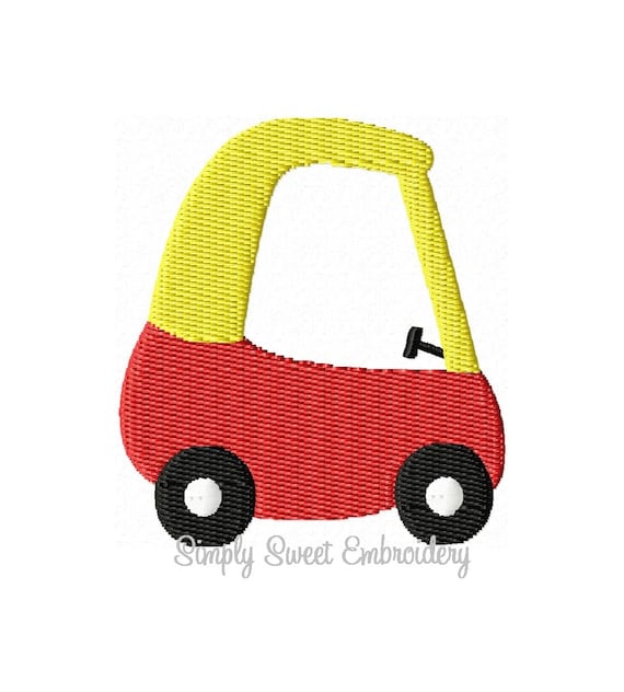 boekje Bibliografie Sijpelen Cozy Coupe Car Machine Embroidery Mini Design | Etsy