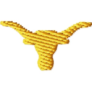 Longhorn Machine Embroidery Design Mini