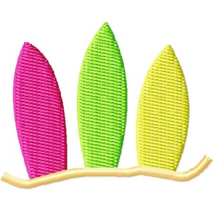 Surfboard Trio Machine Embroidery Design