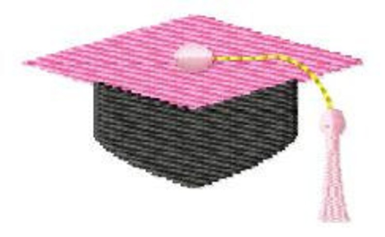 Graduation Hat Mini Machine Embroidery Design image 1