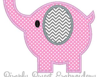 Elephant Machine Embroidery Applique Design